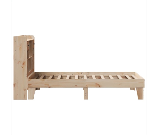 Estructura de cama sin colchón madera maciza de pino 100x200 cm