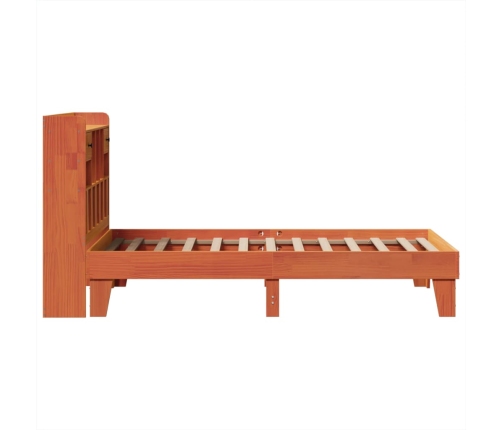 Estructura de cama sin colchón madera de pino marrón 90x200 cm