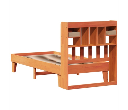 Estructura de cama sin colchón madera de pino marrón 90x200 cm