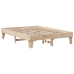 Estructura de cama sin colchón madera maciza de pino 140x190 cm