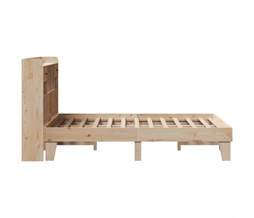 Estructura de cama sin colchón madera maciza de pino 135x190 cm