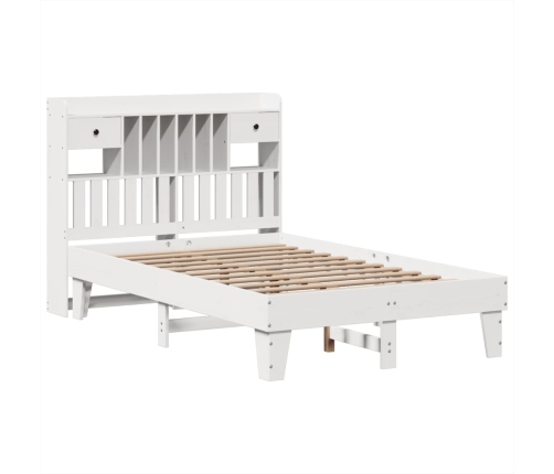 Estructura de cama sin colchón madera de pino blanco 135x190 cm