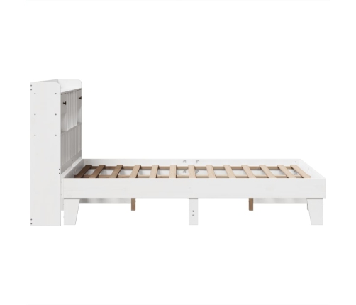 Estructura de cama sin colchón madera de pino blanco 135x190 cm