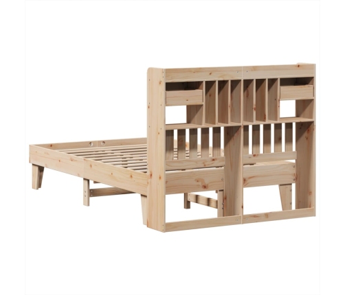 Estructura de cama sin colchón madera maciza de pino 120x190 cm