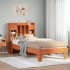 Estructura de cama sin colchón madera maciza marrón 90x190 cm