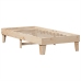 Estructura de cama sin colchón madera maciza pino 75x190 cm