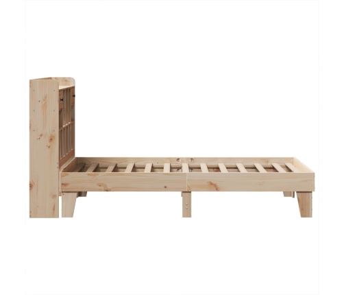 Estructura de cama sin colchón madera maciza pino 75x190 cm