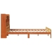 Cama con estantería sin colchón madera maciza marrón 140x200 cm