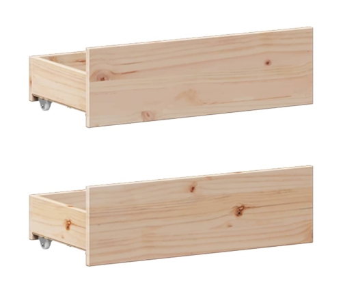 Cama con estantería sin colchón madera maciza de pino 160x200cm