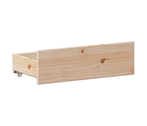 Cama con estantería sin colchón madera maciza de pino 160x200cm