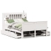 Cama con estantería sin colchón madera maciza blanca 140x190 cm