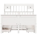 Cama con estantería sin colchón madera maciza blanca 140x190 cm