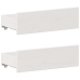 Cama con estantería sin colchón madera maciza blanca 140x190 cm