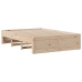 Cama con estantería sin colchón madera maciza de pino 150x200cm