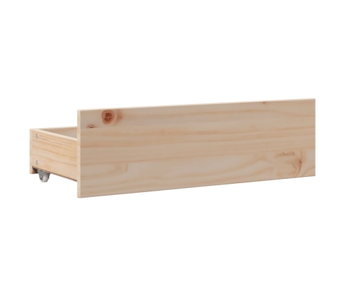 Cama con estantería sin colchón madera maciza de pino 150x200cm