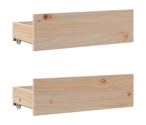 Cama con estantería sin colchón madera maciza de pino 150x200cm