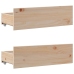 Cama con estantería sin colchón madera maciza de pino 150x200cm
