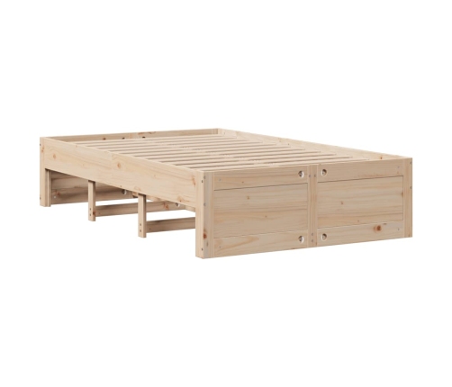 Cama con estantería sin colchón madera maciza de pino 120x200cm