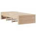 Cama con estantería sin colchón madera maciza de pino 90x200 cm