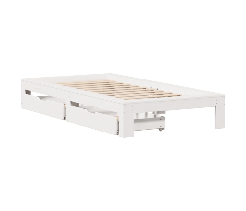 Estructura cama sin colchón madera maciza pino blanca 100x200cm