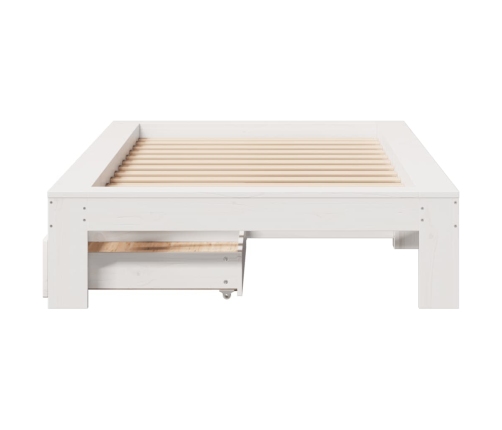 Estructura cama sin colchón madera maciza pino blanca 100x200cm