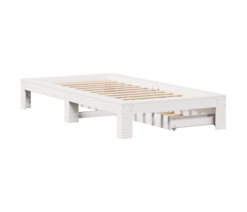 Estructura cama sin colchón madera maciza pino blanca 100x200cm