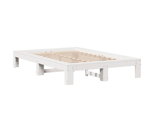 Estructura de cama sin colchón madera de pino blanco 135x190 cm