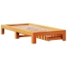 Estructura de cama sin colchón madera maciza marrón 90x190 cm