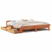 Cama sin colchón madera maciza de pino marrón cera 200x200 cm