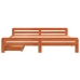 Cama sin colchón madera maciza de pino marrón cera 200x200 cm