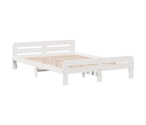 Estructura de cama sin colchón madera maciza de pino 160x200 cm