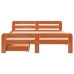 Cama sin colchón madera maciza pino marrón cera 150x200 cm