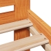 Cama sin colchón madera maciza pino marrón cera 150x200 cm