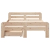 Estructura de cama sin colchón madera de pino maciza 120x200 cm
