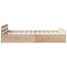 Estructura de cama sin colchón madera de pino maciza 120x200 cm