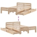 Estructura de cama sin colchón madera de pino maciza 120x200 cm