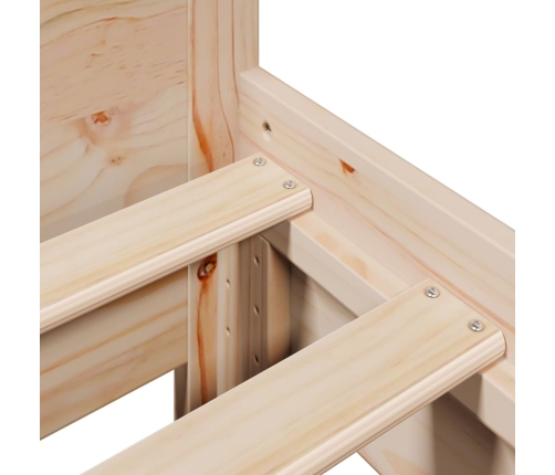 Estructura de cama sin colchón madera de pino maciza 120x200 cm