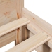 Estructura de cama sin colchón madera de pino maciza 120x200 cm