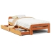 Estructura de cama sin colchón madera de pino marrón 90x200 cm