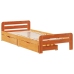 Estructura de cama sin colchón madera de pino marrón 90x200 cm