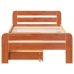 Estructura de cama sin colchón madera de pino marrón 90x200 cm