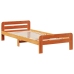 Estructura de cama sin colchón madera de pino marrón 90x200 cm