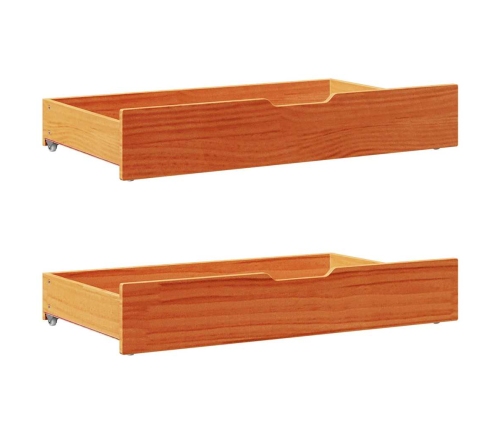 Estructura de cama sin colchón madera de pino marrón 90x200 cm