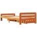Estructura de cama sin colchón madera de pino marrón 90x200 cm