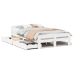 Estructura de cama sin colchón madera de pino blanco 135x190 cm