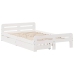 Estructura de cama sin colchón madera de pino blanco 135x190 cm