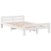 Estructura de cama sin colchón madera de pino blanco 135x190 cm