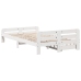 Estructura de cama sin colchón madera de pino blanco 135x190 cm