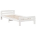 Estructura de cama sin colchón madera maciza blanca 75x190 cm