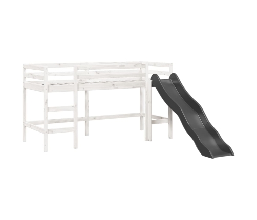 Cama alta para niños con torre madera pino rosa 80x200 cm